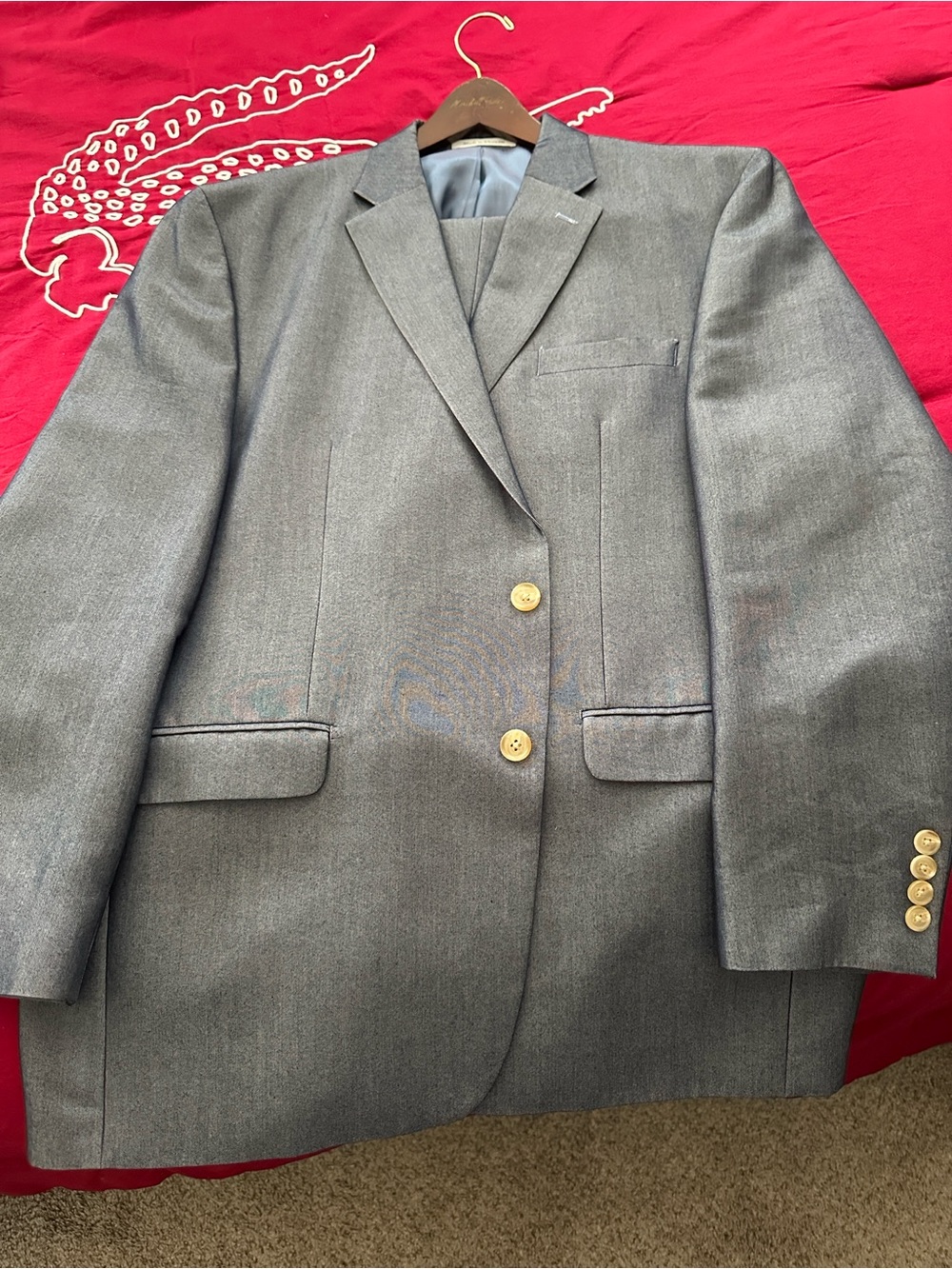 Lauren Ralph Lauren Men's Gray Sport Coat with Gold colored Buttons